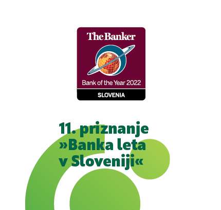 For the eleventh time, SKB Bank with the title "Bank of the Year in Slovenia"
